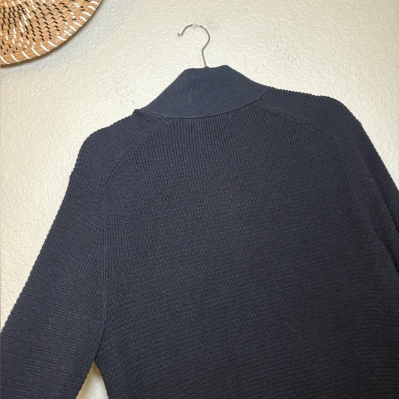 NWT Banana Republic Navy Knit Sweater Zip Long Sleeve Mens Medium - Picture 8 of 8